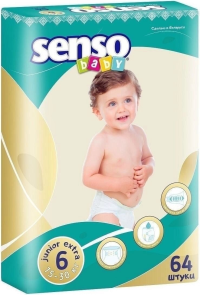 ПРОДУКТЫ ДЛЯ ДЕТЕЙ БелЭмса БелЭмса подгузники Senso baby Junior extra 6XXL (15-30кг) N64
